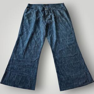 Ashley Stewart Women's PLUS 24 Medium Lightweight Denim Flare Leg Pants Jeans